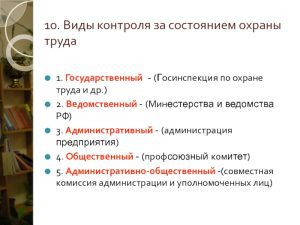 Административно-общественный контроль по охране труда и иные виды контроля 